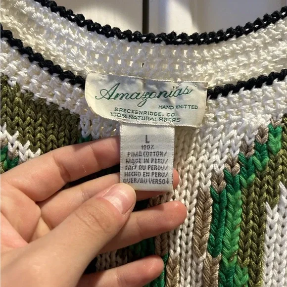 PARROTS 🦜 From Peru! Hand knitted sweater! Amazing - Picture 7 of 7